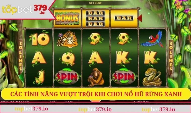 Các tính năng vượt trội khi chơi nổ hũ rừng xanh