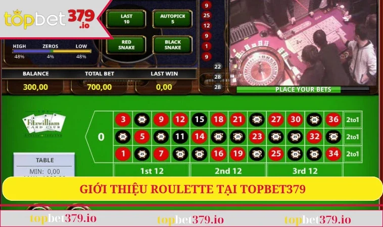 Roulette TOPBET379 - Tận Hưởng Casino Đỉnh Cao Tại Nhà 1 Giới thiệu roulette tại TOPBET379