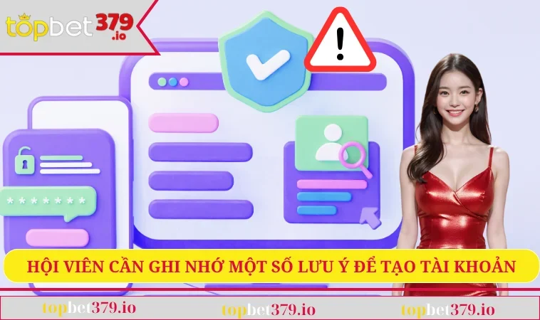 Đăng ký TOPBET379 3 Hội viên cần ghi nhớ một số lưu ý để tạo tài khoản